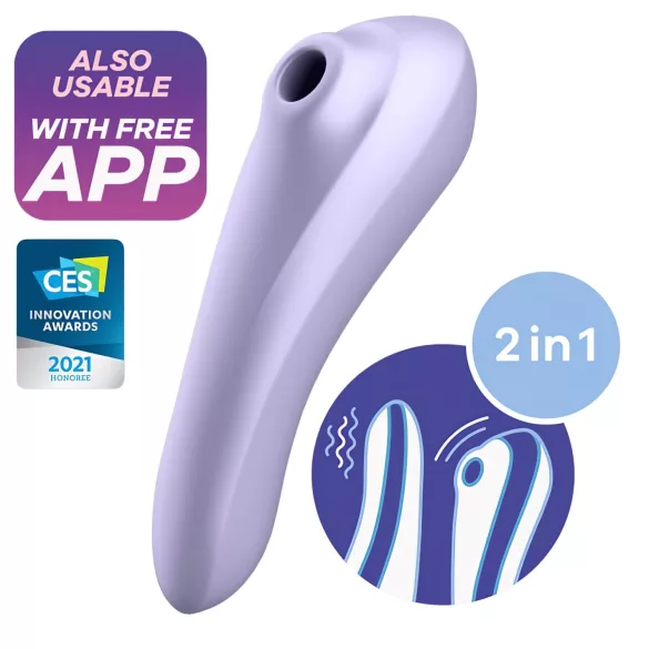 Satisfyer Dual Pleasure - wibrator 2w1 z falami powietrza - fioletowy