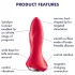 Satisfyer Rotator Plug 1 - koralikowy wibrator analny (czerwony)