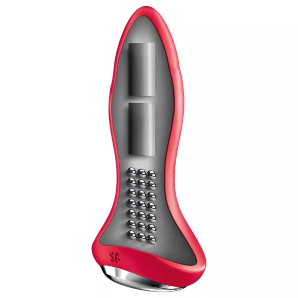 Satisfyer Rotator Plug 1 - koralikowy wibrator analny (czerwony)