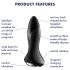 Satisfyer Rotator Plug 1 - kulisty analny wibrator (czarny)