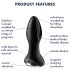 Satisfyer Rotator Plug 2 - koralikowy wibrator analny (czarny)