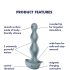 Satisfyer Lolli-Plug 2 - akumulatorowy, wodoodporny wibrator analny (szary)