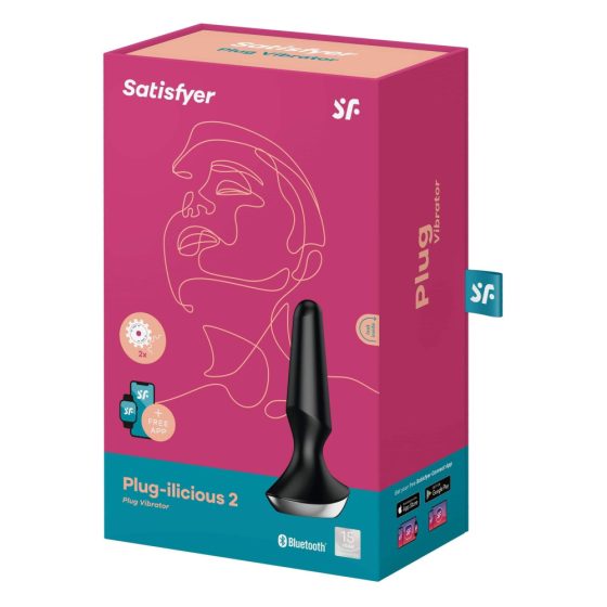 Satisfyer Plug-ilicious 2 - inteligentny wibrator analny (czarny)