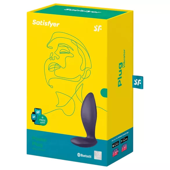 Satisfyer Power Plug - wibrujący korek analny - sterowanie aplikacją - fioletowy