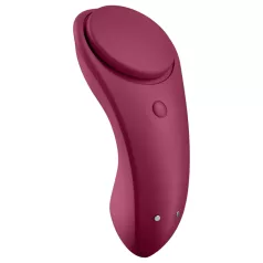   Satisfyer - wibrujące majtki zdalne sterowanie wodoodporne silikon czerwone