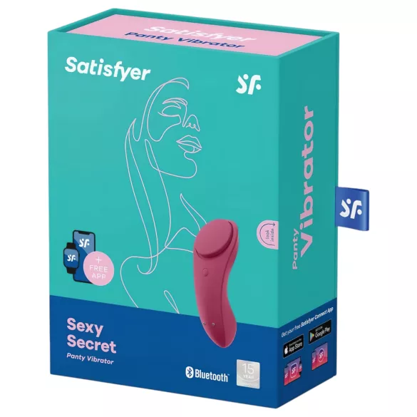 Satisfyer Sexy Secret - majtki wibrujące sterowane aplikacją (czerwone)
