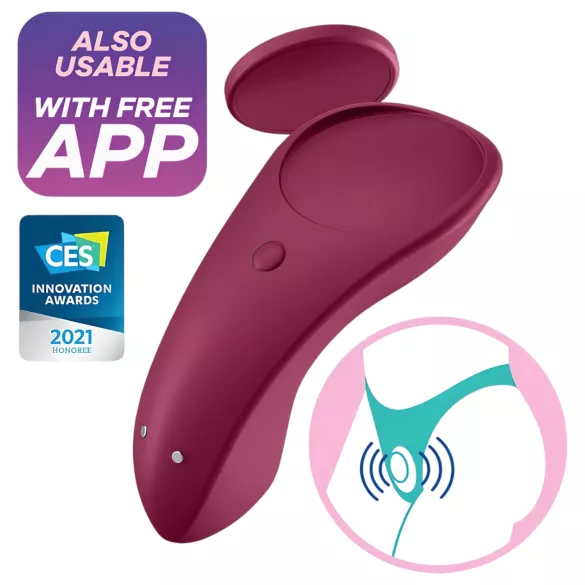 Satisfyer Sexy Secret - majtki wibrujące sterowane aplikacją (czerwone)