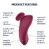 Satisfyer Sexy Secret - inteligentny wodoodporny wibrujący majtek (czerwony)