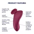 Satisfyer Sexy Secret - majtki wibrujące sterowane aplikacją (czerwone)