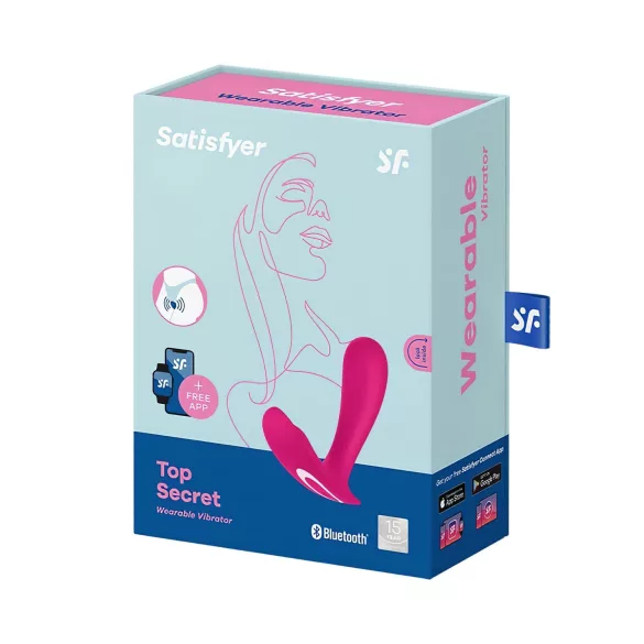 Satisfyer Top Secret - wibrujący masażer z 2 silnikami - silikon różowy