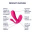 Satisfyer Top Secret Plus - inteligentny trójramienny wibrator (różowy)
