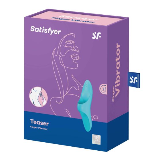 Satisfyer Teaser - ładowalny, wodoodporny wibrator na palec (turkusowy)
