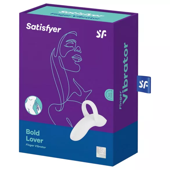 Satisfyer Bold Lover - wibrator na palec - akumulator wodoodporny - biały