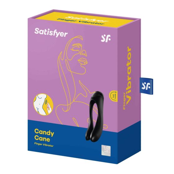 Satisfyer Candy Cane - ładowalny, wodoodporny wibrator z podwójną końcówką (czarny)