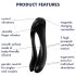 Satisfyer Candy Cane - akumulatorowy, wodoodporny, podwójny wibrator (czarny)