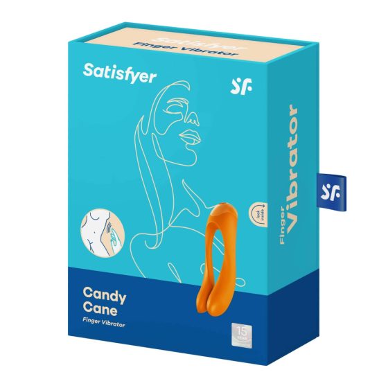 Satisfyer Candy Cane - ładowalny, wodoodporny wibrator z podwójną końcówką (pomarańczowy)