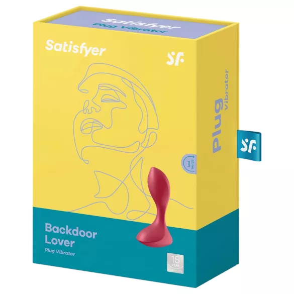 Satisfyer Backdoor Lover - wibrator analny ładowany USB wodoodporny czerwony