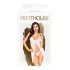 Penthouse After Sunset - babydoll z stringami - przezroczysty - biały - M/L