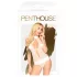 Penthouse - body erotyczne z kołnierzykiem - białe - M/L