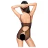 Penthouse Turned on - koronkowe body z otwartym krokiem - czarne - M/L