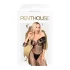 Penthouse High Profil - kombinezon erotyczny carmen z kwiatowym wzorem - czarny - XL