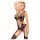 Penthouse - body z siateczki z paskami - czarny - XL