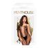 Penthouse Drop-Dead - pasiasty, otwarty kombinezon (czarny)