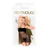 Penthouse Ecstasy Queen - sukienka siateczkowa w paski - czarna - XL