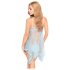 Penthouse Naughty Doll - koronkowa sukienka i stringi (niebieskie) - M/L