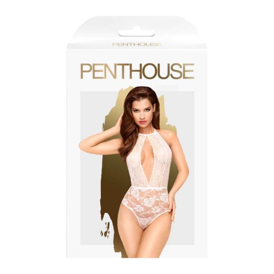 Penthouse Toxic Powder - koronkowe body z ramiączkami (białe)