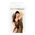 Penthouse Best Forplay - koronkowe body z tiulowym szalem (czarne)