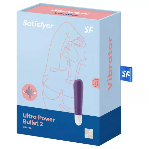 Satisfyer - mini wibrator ładowany USB - wodoodporny - fioletowy
