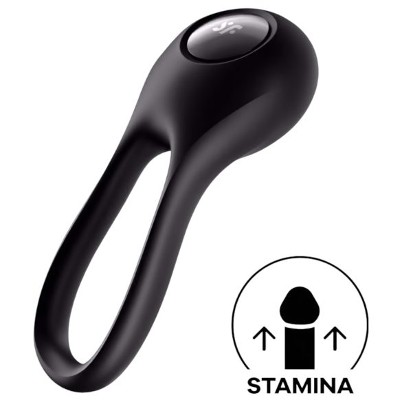 Satisfyer Majestic Duo - wodoodporny pierścień erekcyjny, ładowalny (czarny)