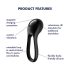 Satisfyer Majestic Duo - wodoodporny pierścień erekcyjny, ładowalny (czarny)