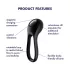 Satisfyer Majestic Duo - akumulatorowy, wodoodporny pierścień na penisa (czarny)
