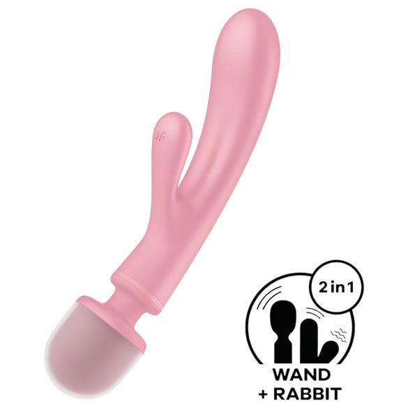 Satisfyer Triple Lover - Różowy wibrator G-punktu i masażer