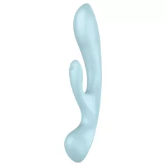   Satisfyer Triple Oh - wibrujący masażer łechtaczki z ramieniem, akumulatorowy (niebieski)