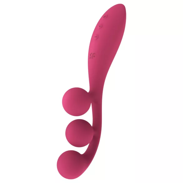 Satisfyer Tri Ball 1 - wibrator wielofunkcyjny ładowany - czerwony
