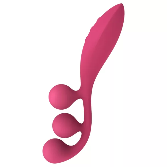 Satisfyer Tri Ball 1 - wibrator wielofunkcyjny ładowany - czerwony