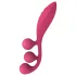 Satisfyer Tri Ball 1 - wibrator wielofunkcyjny ładowany - czerwony