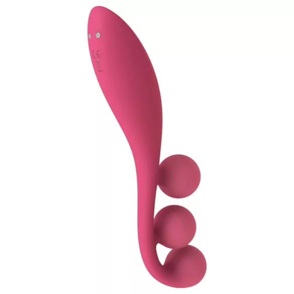 Satisfyer Tri Ball 1 - wibrator wielofunkcyjny ładowany - czerwony
