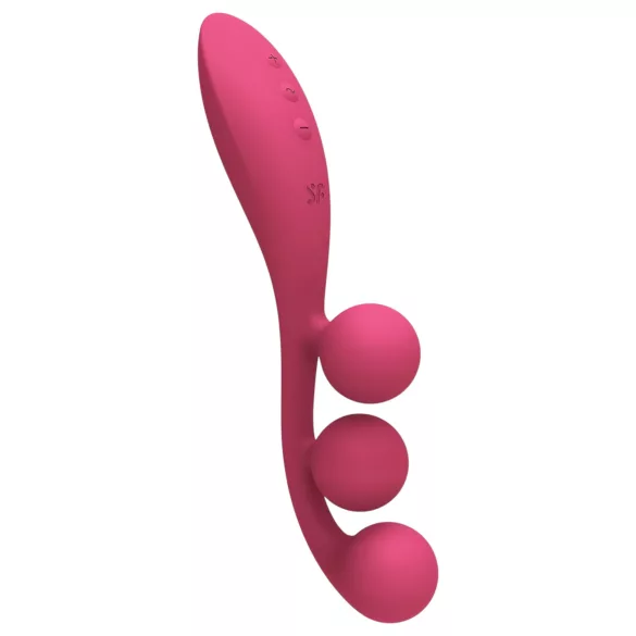 Satisfyer Tri Ball 1 - wibrator wielofunkcyjny ładowany - czerwony