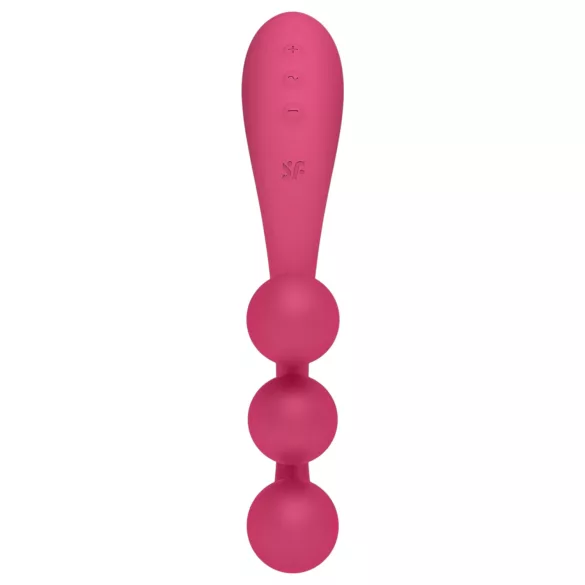 Satisfyer Tri Ball 1 - wibrator wielofunkcyjny ładowany - czerwony