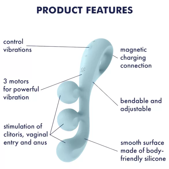 Satisfyer Tri Ball 2 - wibrator wielofunkcyjny - miętowy