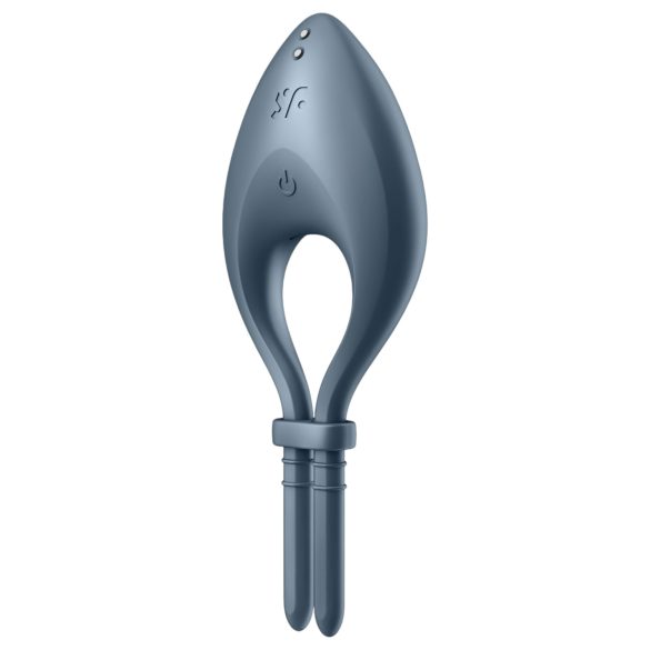 Satisfyer Bullseye - inteligentny wibrujący pierścień na penisa (szary)