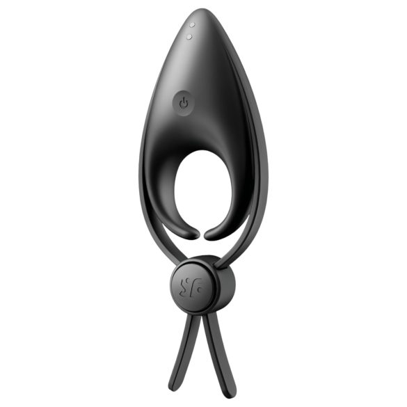 Satisfyer Sniper - czarny, wibrujący pierścień na penisa