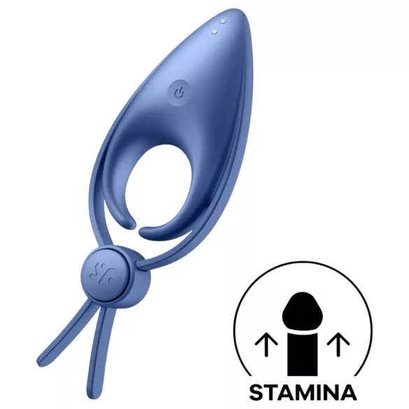 Satisfyer Sniper - akumulatorowy, wibrujący pierścień na penisa (niebieski)
