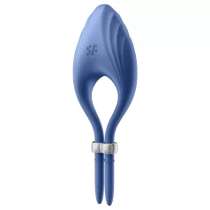   Satisfyer Duelist - wibrujący pierścień na penisa z akumulatorem (niebieski)