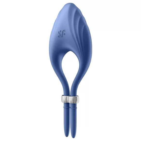 Satisfyer Duelist - wibrujący pierścień na penisa z akumulatorem (niebieski)