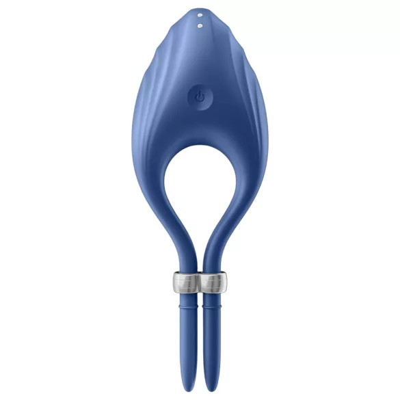 Satisfyer Duelist - wibrujący pierścień na penisa z akumulatorem (niebieski)
